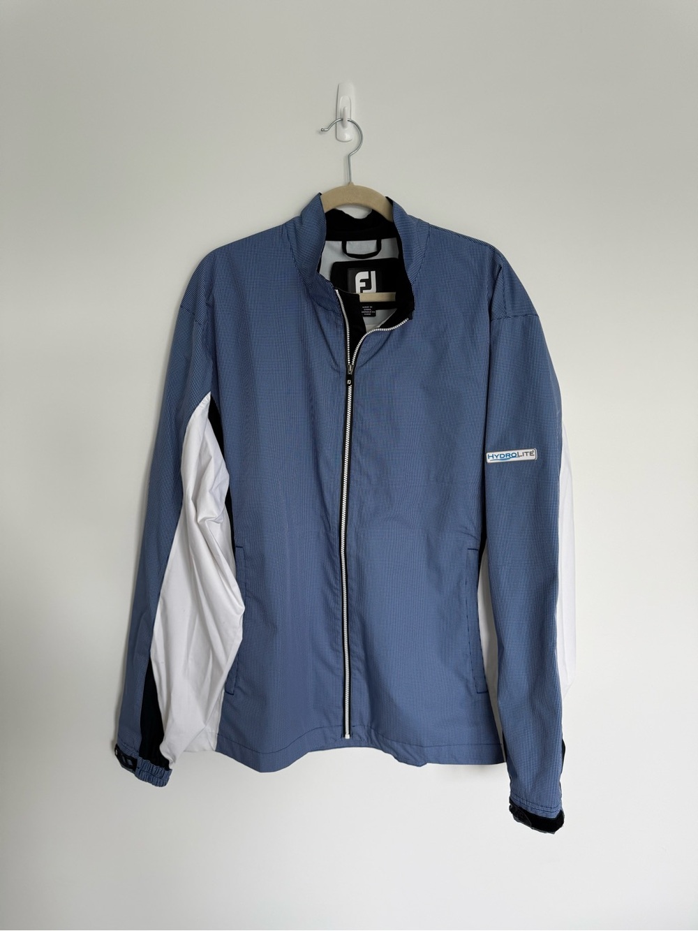 FootJoy Blue and White Hydrolite Golf Windbreaker Water Resistant
